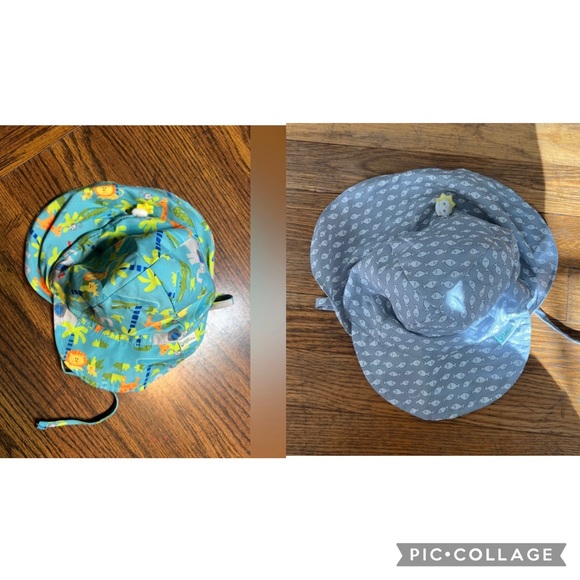 Green Sprouts animal + fish water proof swim sun hat 0–18 months - Picture 1 of 2
